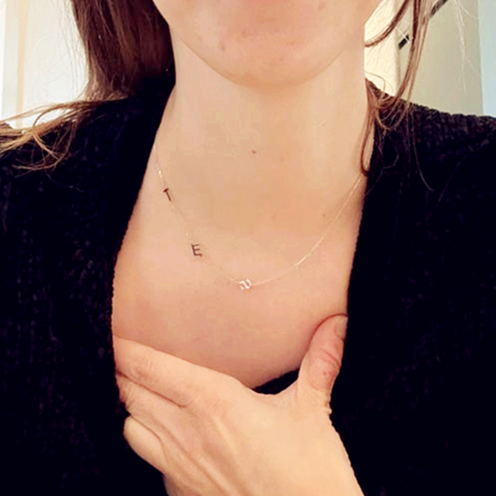 Custom Initial Name Necklace C - огляд і ціна Birth Flower Necklace