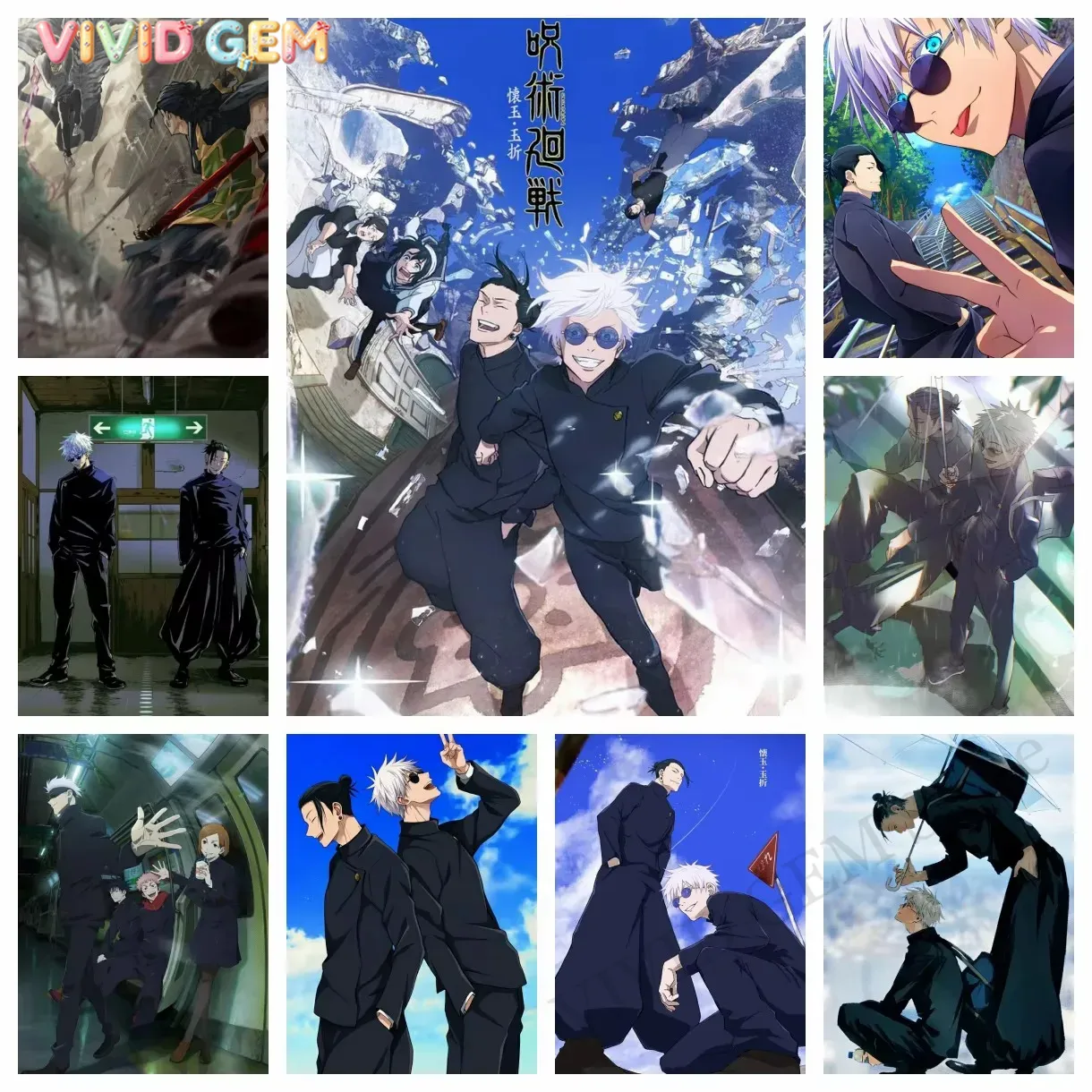 VIVID GEM Jujutsu Kaisen Gojo  - огляд і ціна Photo Mosaic Print